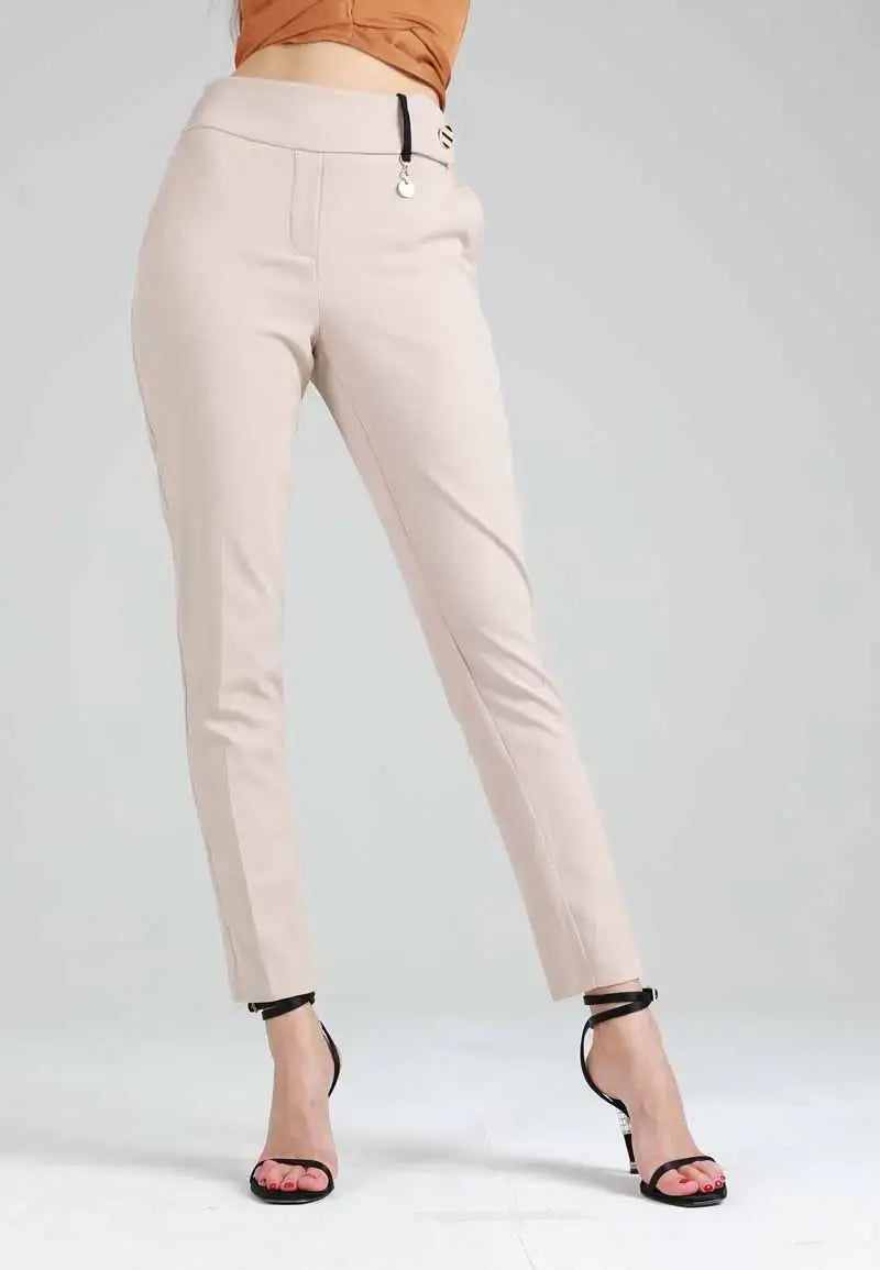 Beige women's pants with a modern design