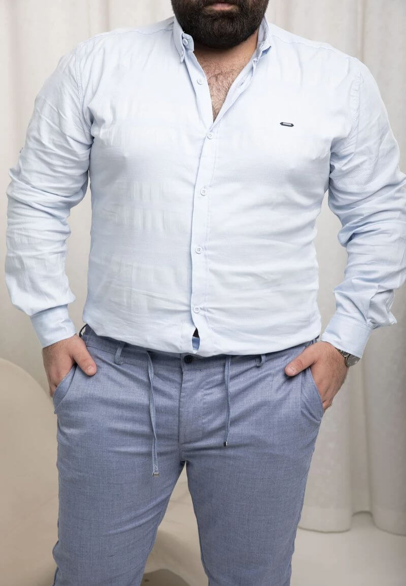 قميص رجالي كاجوال بتصميم بسيط