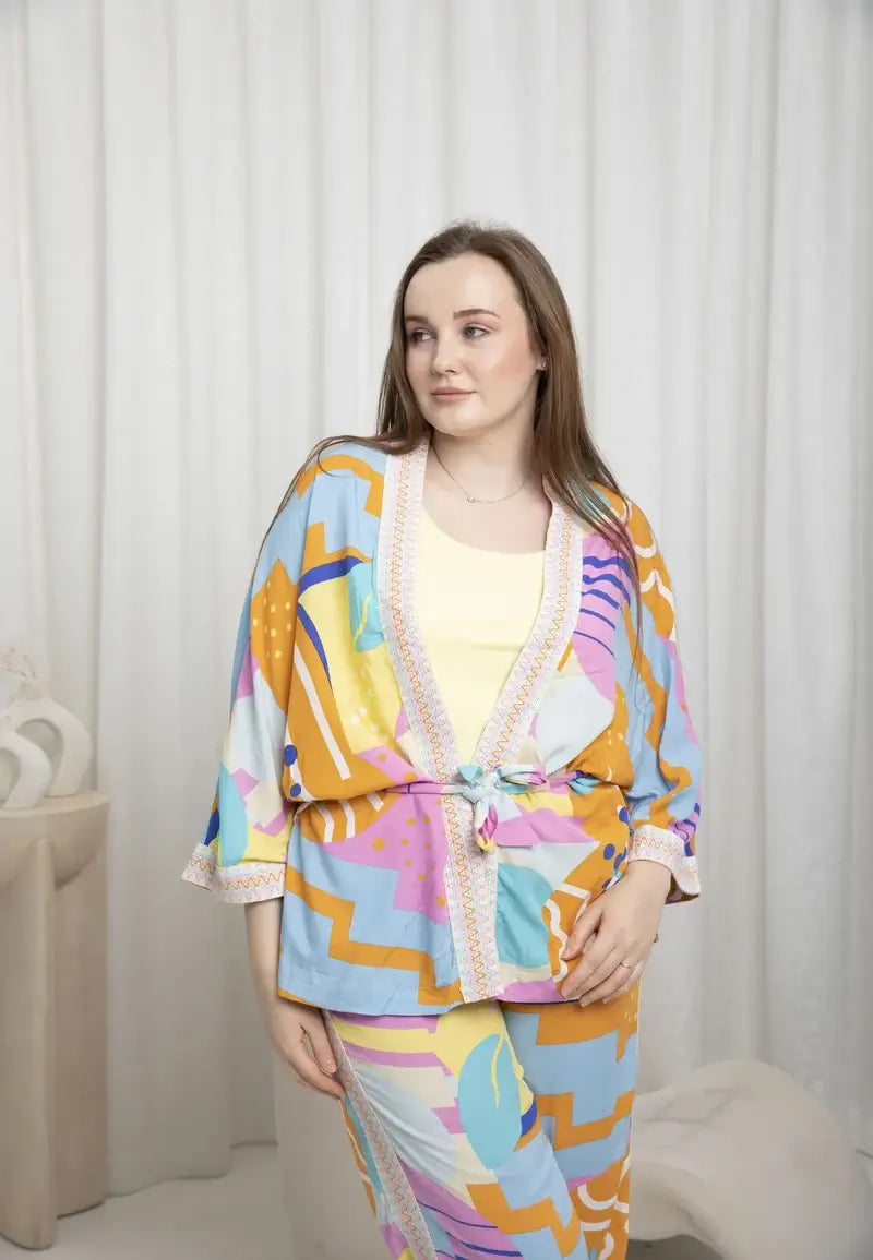 Vibrant Summer Kimono Jacket