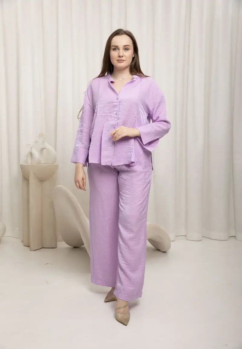 Women's Purple Shirt with Pants