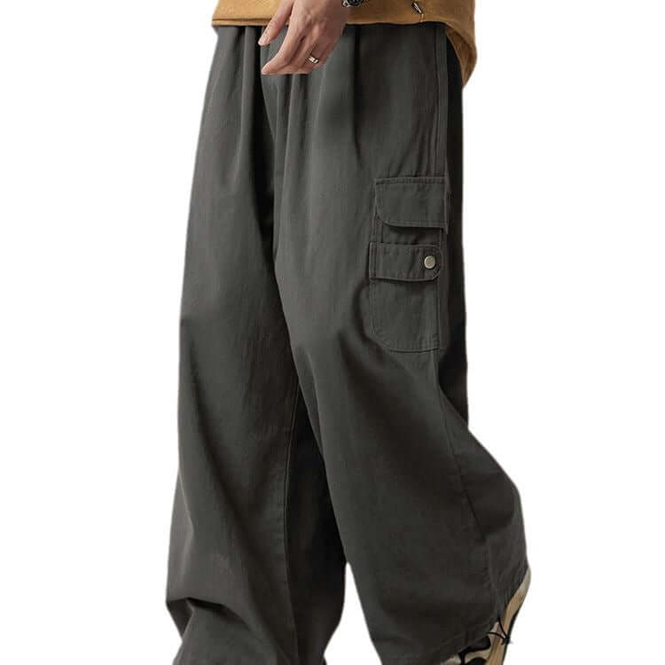 Men's Trendy Design All-match Loose Straight Wide-leg Pants