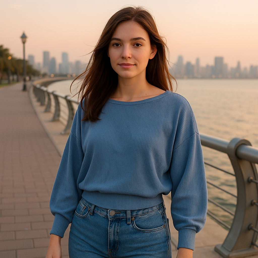 Long-sleeved loose T-shirt