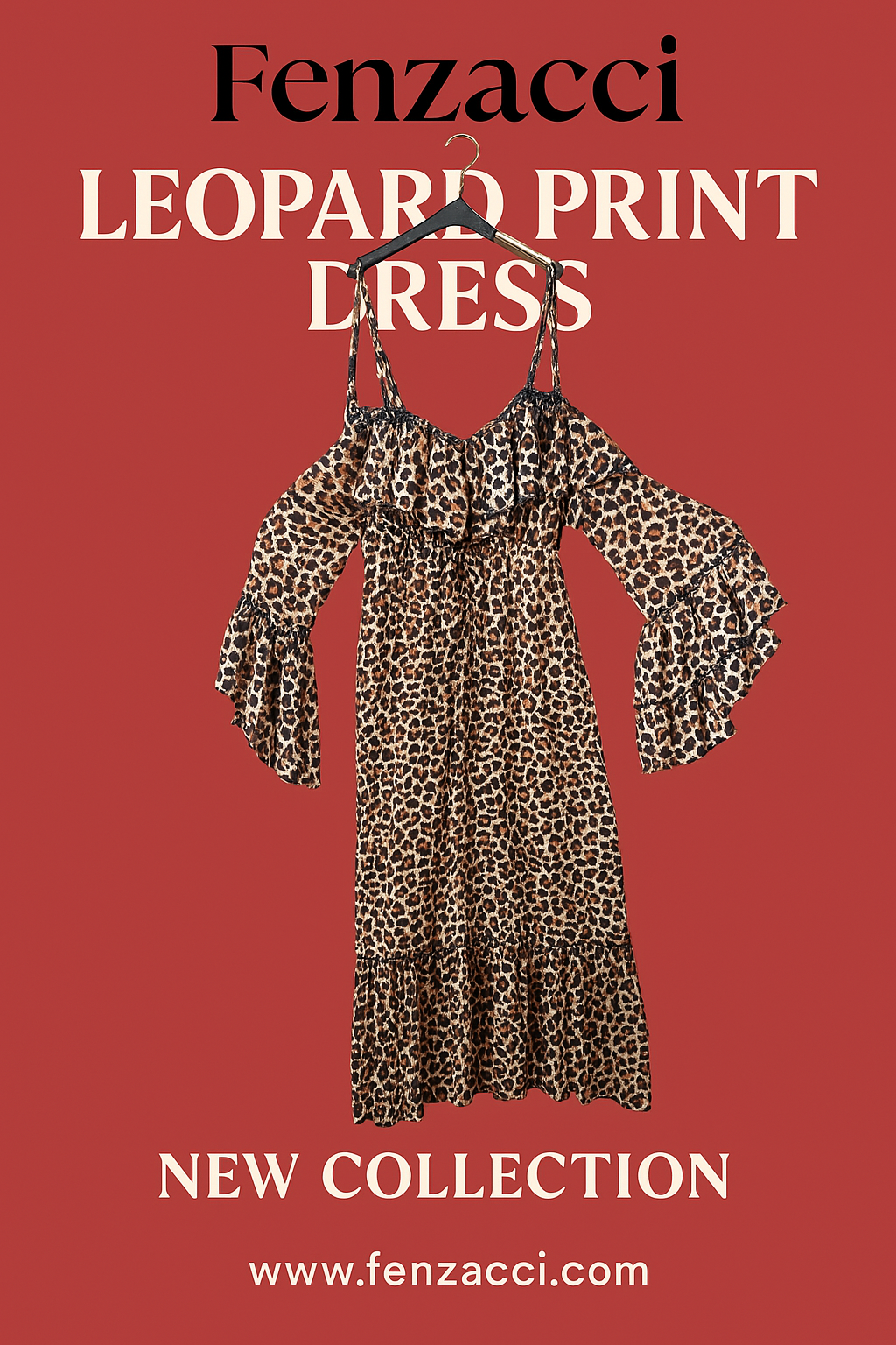 Tiger print chiffon dress