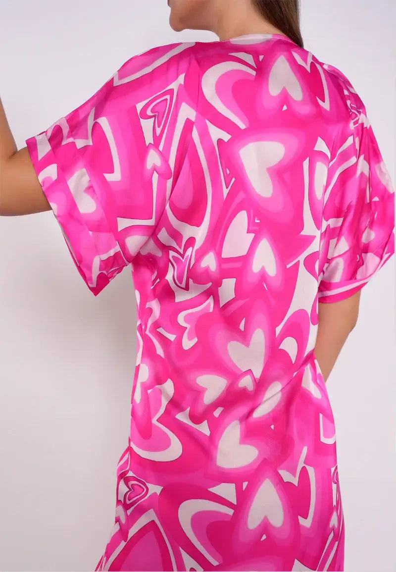 Fuchsia Heartbeat The Maxi Dress of Playful Elegance
