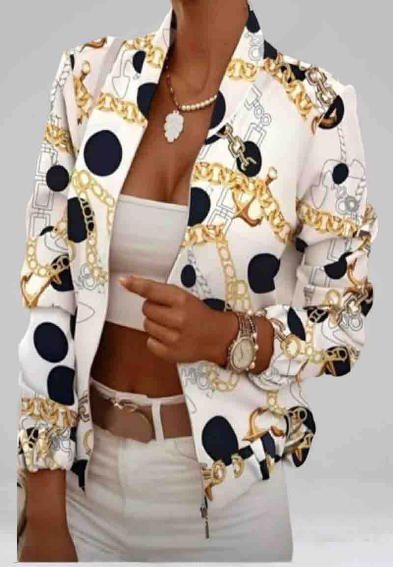 Women's shirt with amazing gold chains graphics