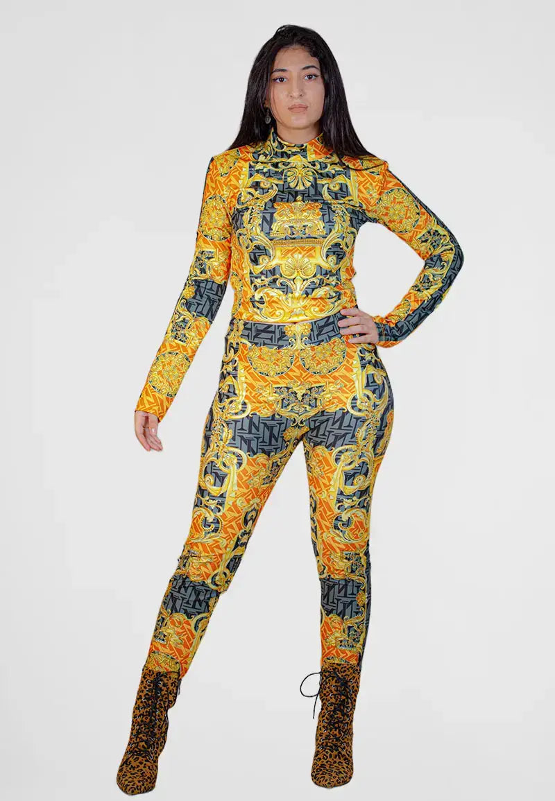 outfit women's clothing with distinctive and historical patterns