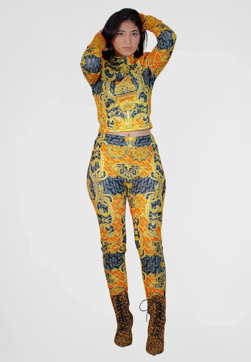 outfit women's clothing with distinctive and historical patterns