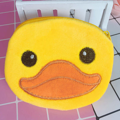 Cartoon Female Cute Student Portable Mini Plush Earphone Key Coin Purse