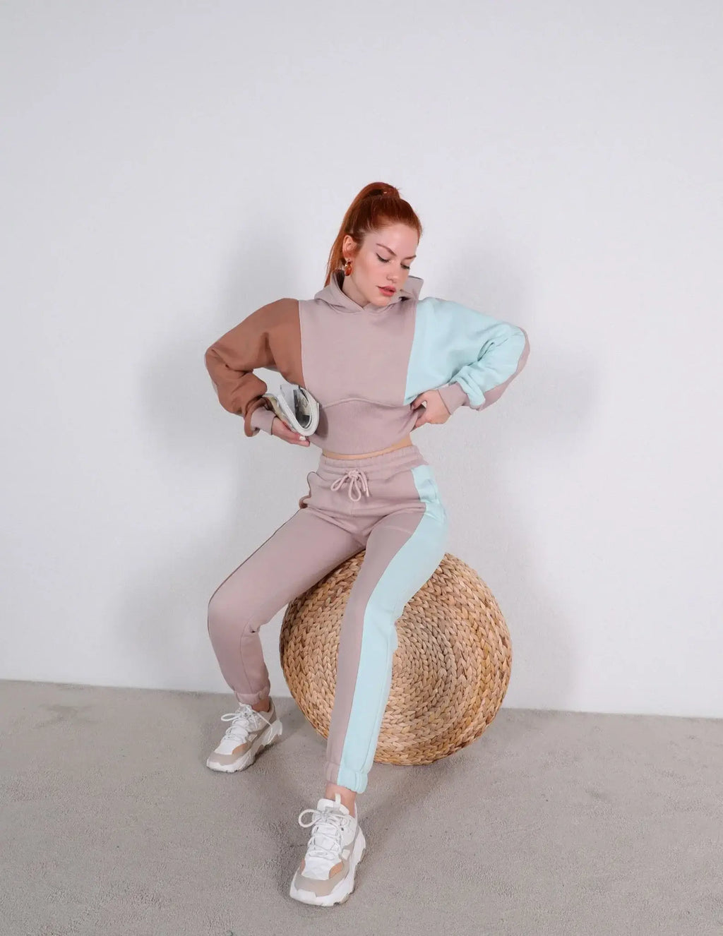 Women's pajamas, short blouse and pants