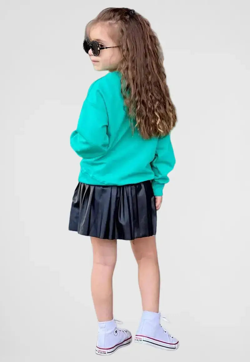 Girls 3 piece set shirt, skirt and blouse