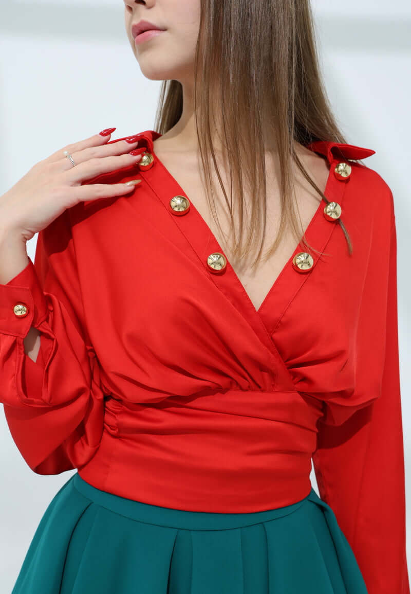 Women's satin shirt
