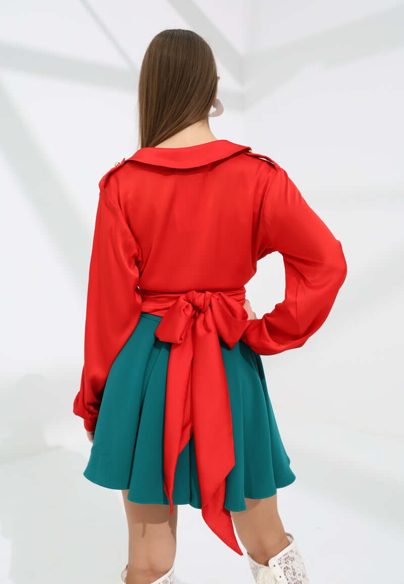 Women's satin shirt