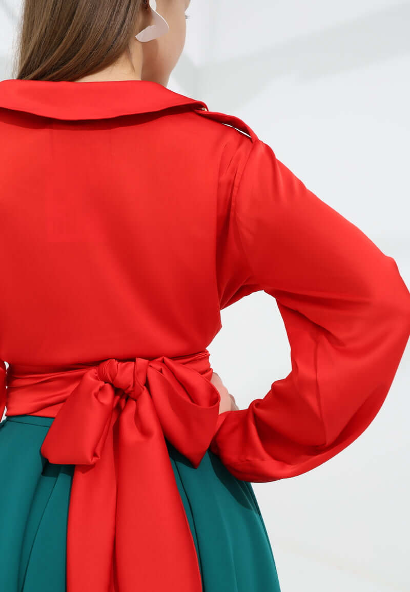 Women's satin shirt