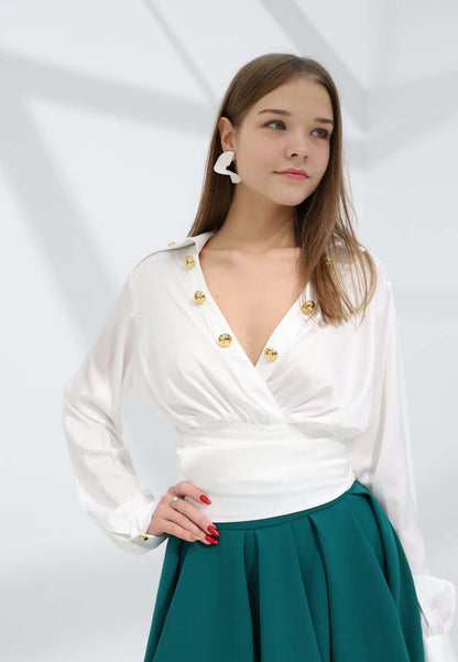 Women's satin shirt