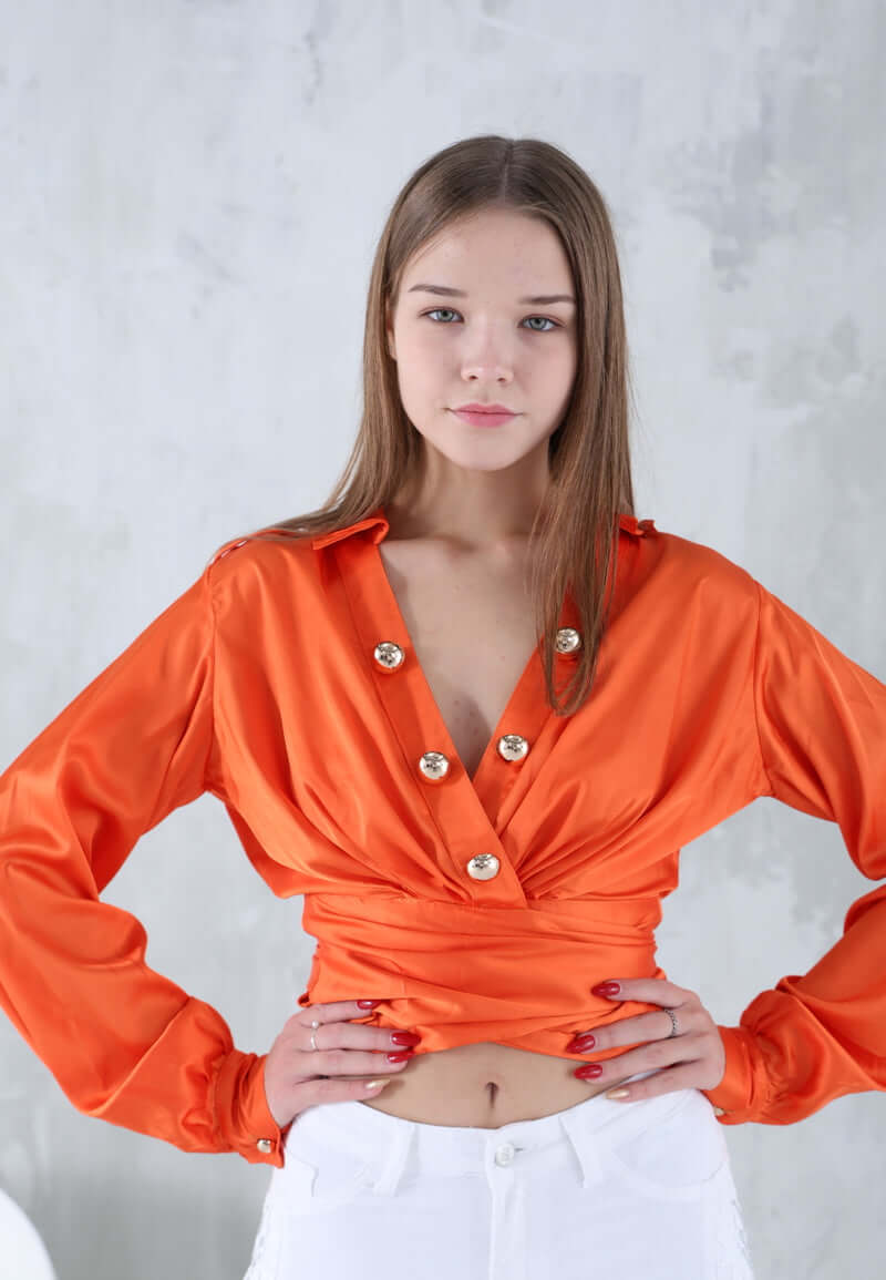 Women's satin shirt