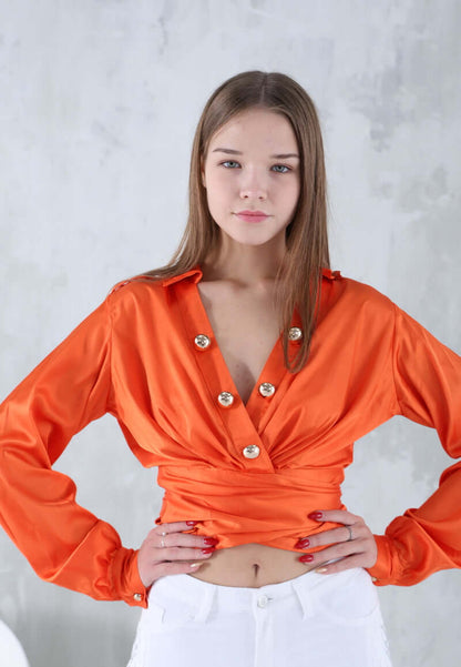 Women's satin shirt
