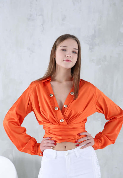 Women's satin shirt