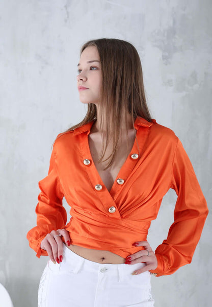 Women's satin shirt