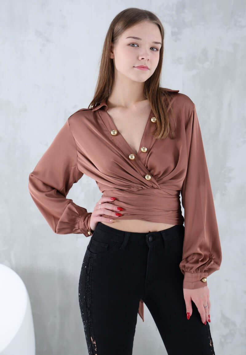 Women's satin shirt