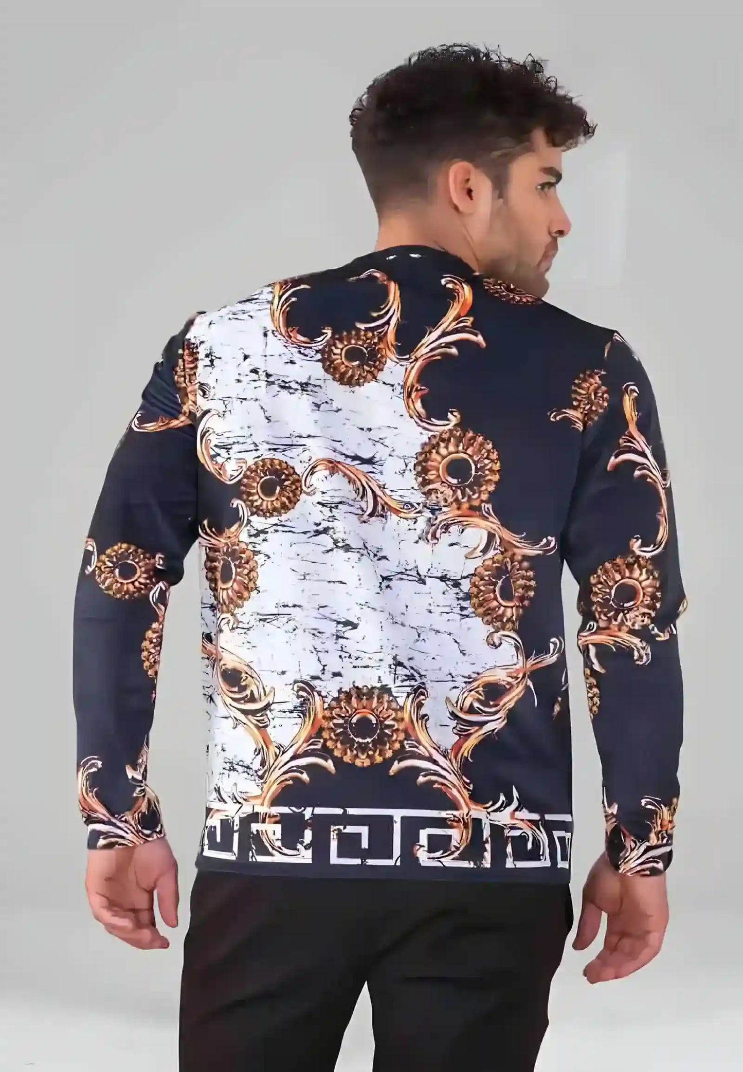 Men's long sleeve embroidered t-shirt