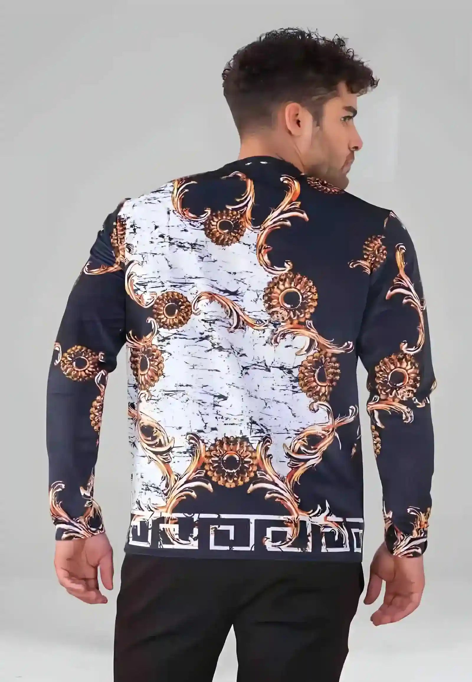 Men's long sleeve embroidered t-shirt