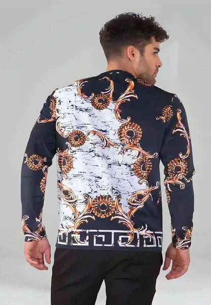 Men's long sleeve embroidered t-shirt