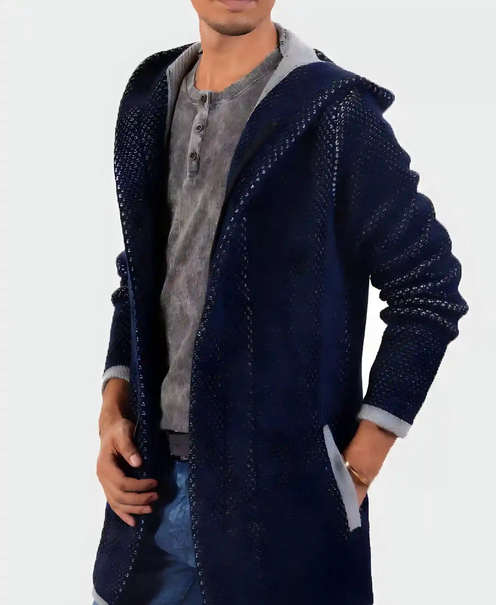 Men's Long Wool Jacket