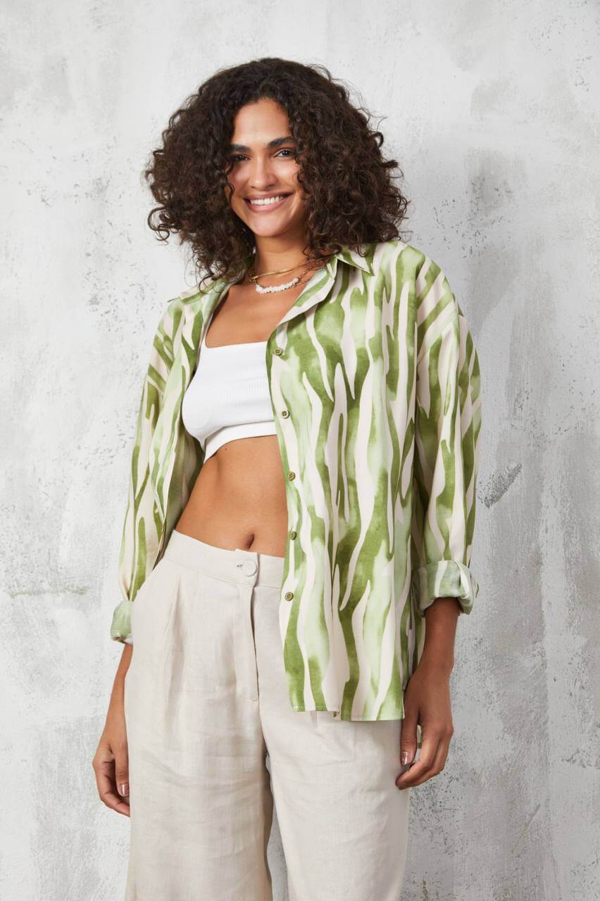 Women's Striped Oversized Shirt