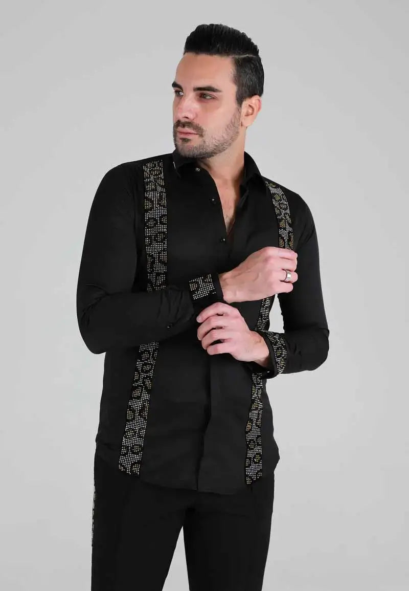 Men's Crystal Studded Shirt