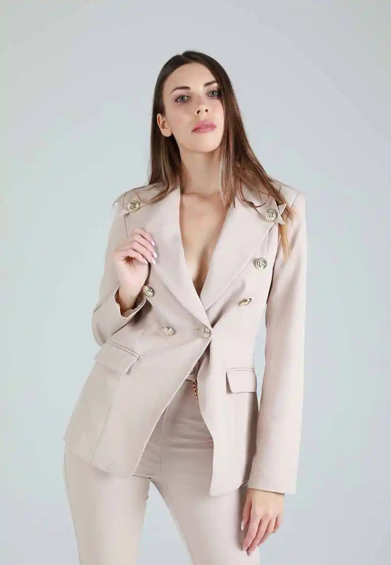 Women's blazer with gold buttons