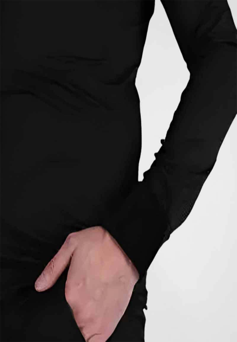 Men's casual stylish black shirt with brand logo