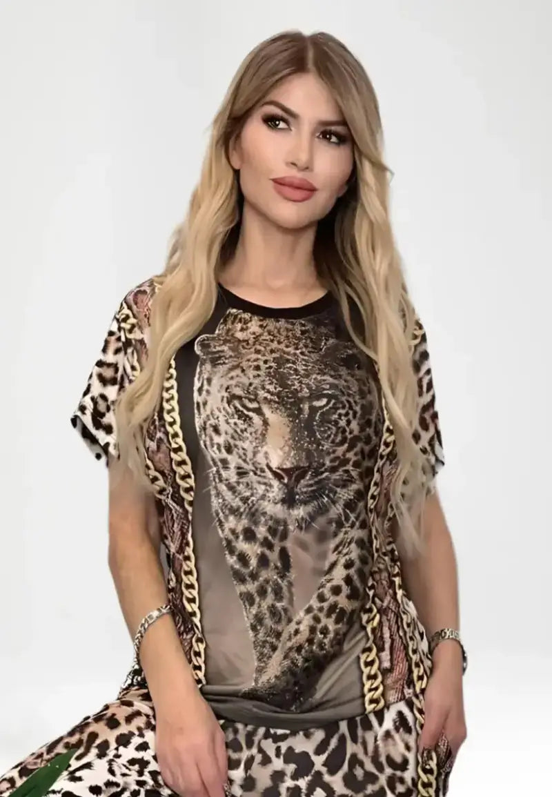 Women's tiger print pajamas