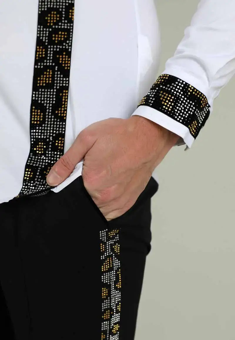Men's Crystal Studded Shirt