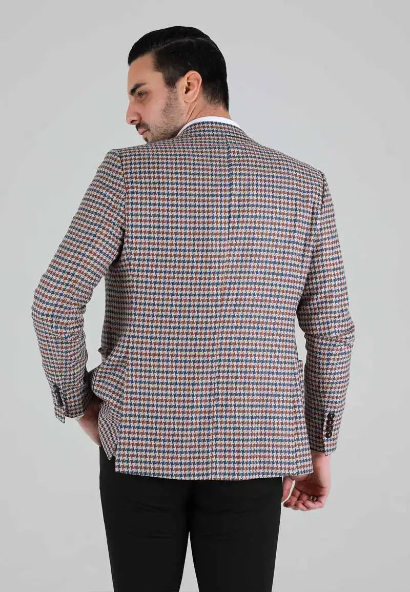 Timeless Houndstooth Elegance Blazer