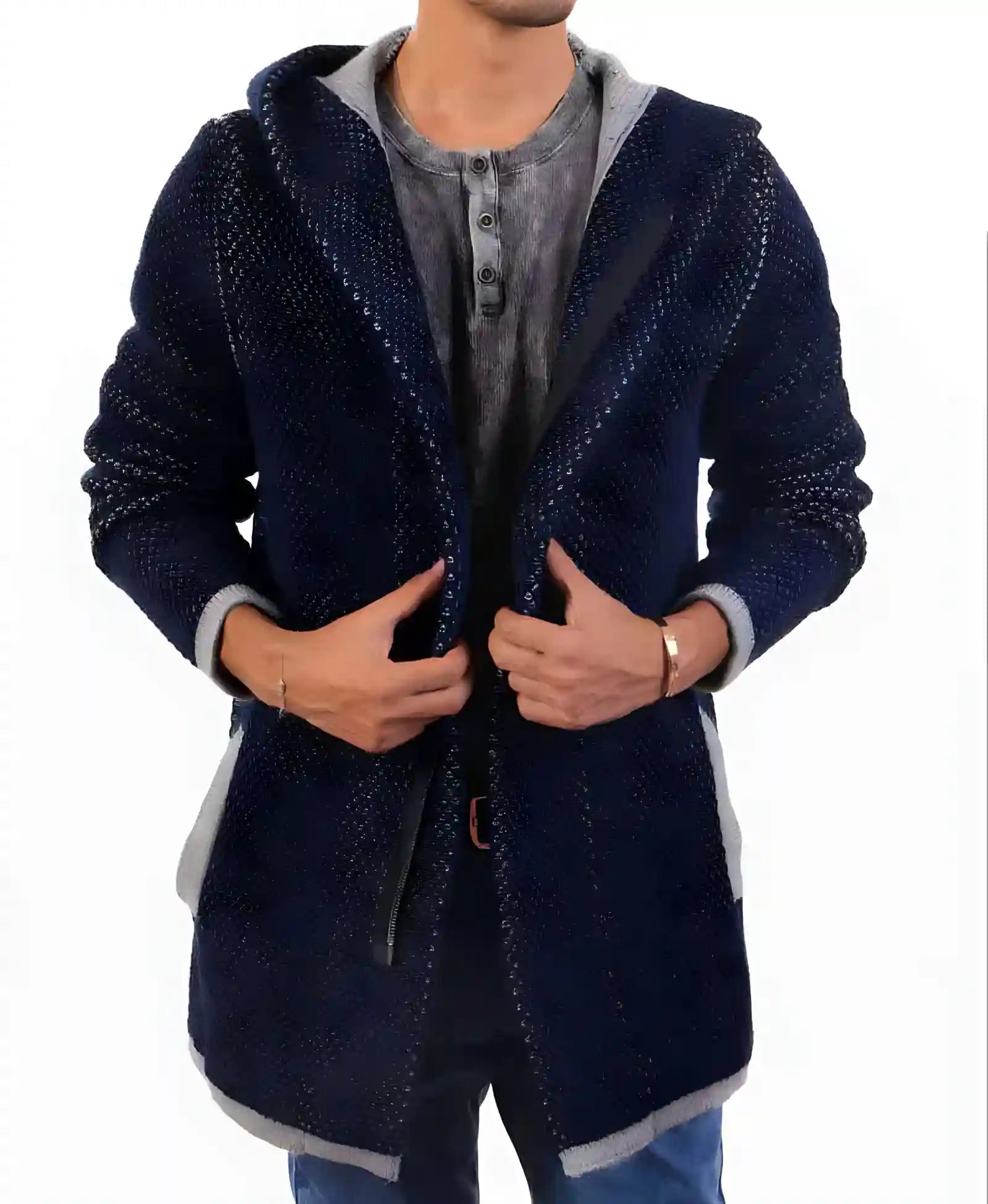 Men's Long Wool Jacket