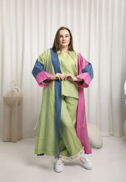 Women's linen set with scarf