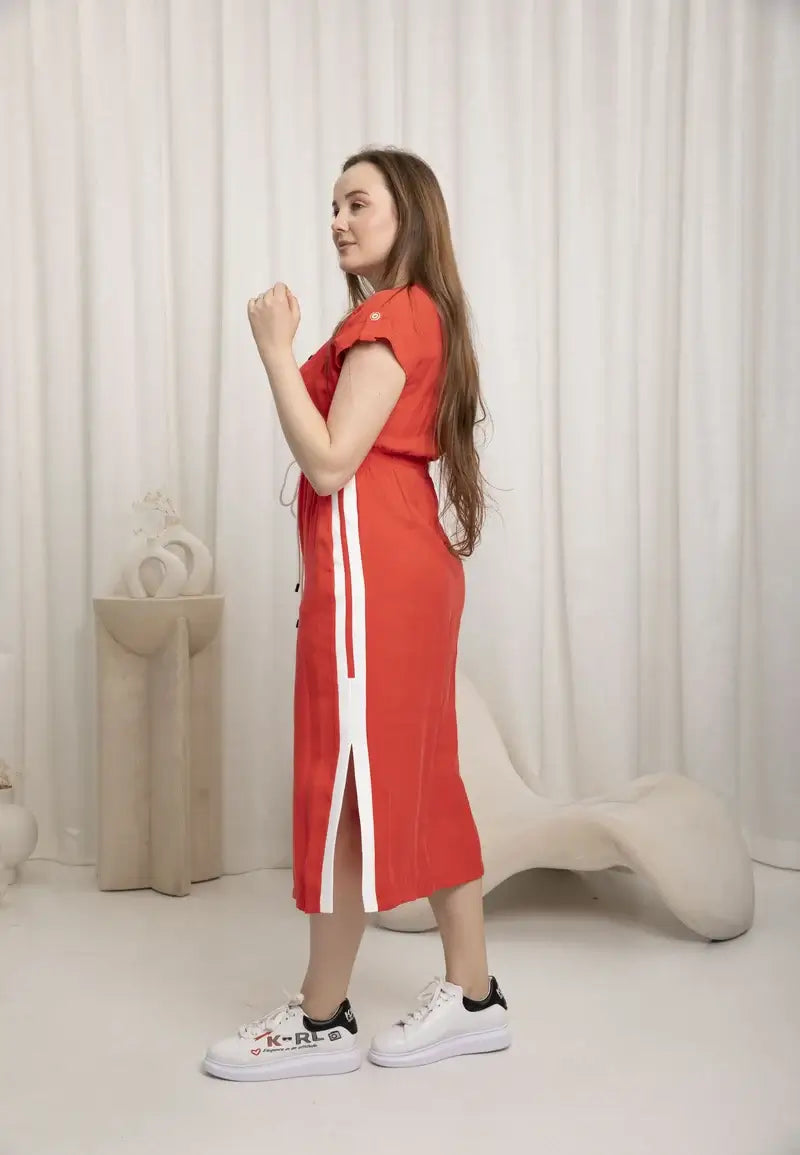 Elegant Casual Orange long Dress