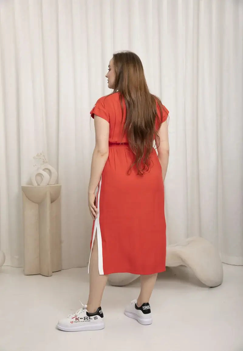 Elegant Casual Orange long Dress