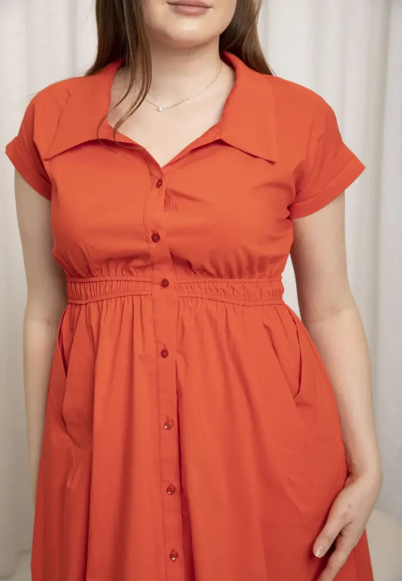 orange long dress