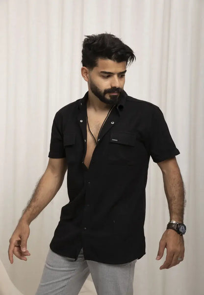 قميص رجالي كاجوال بأزرار