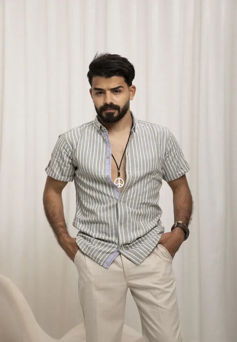 Men's Casual Striped Shirt