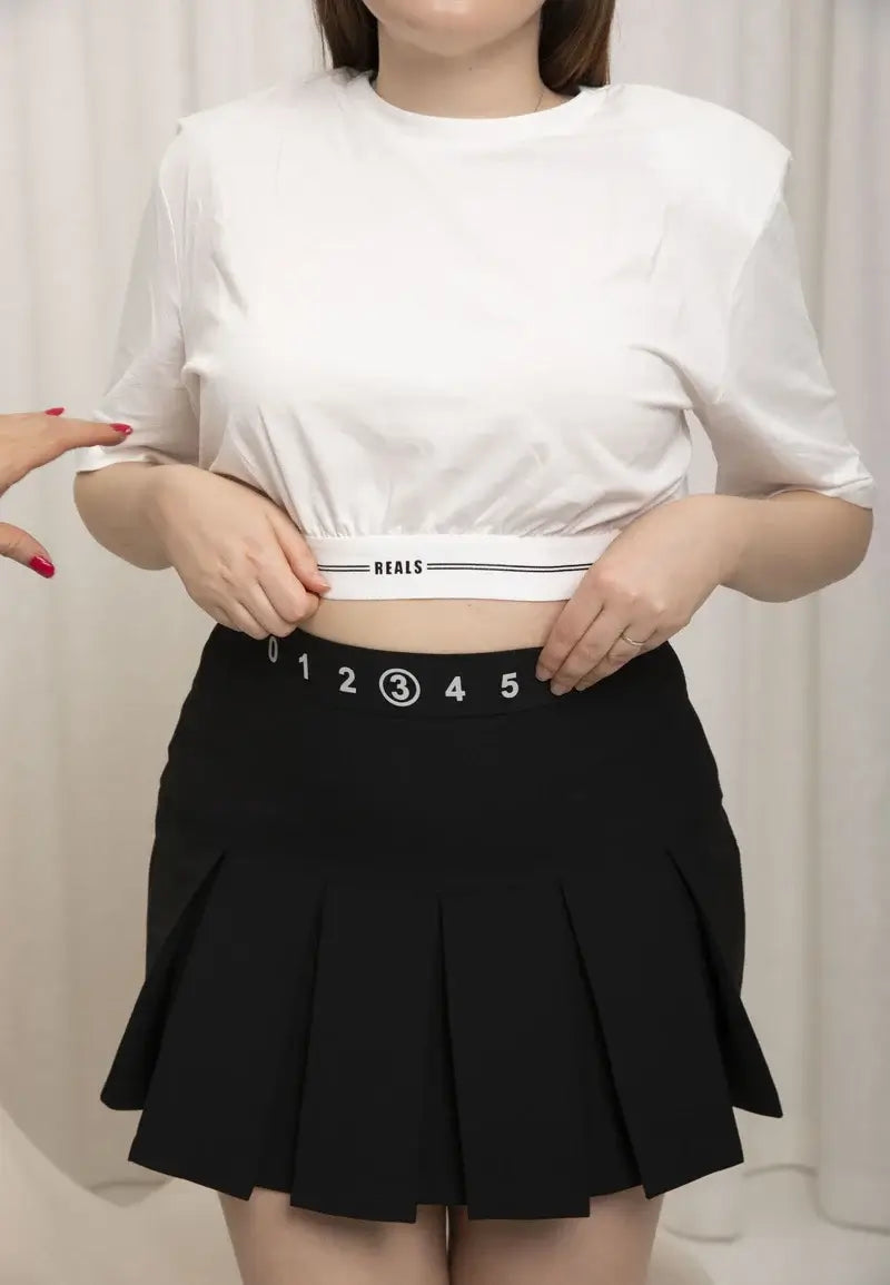 Women's white short cotton top