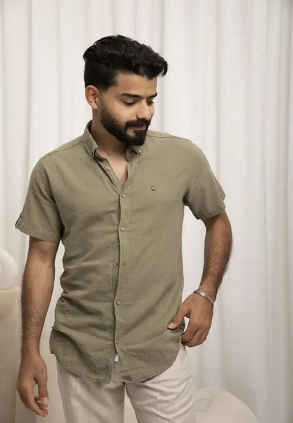 Casual Elegance White Linen Shirt