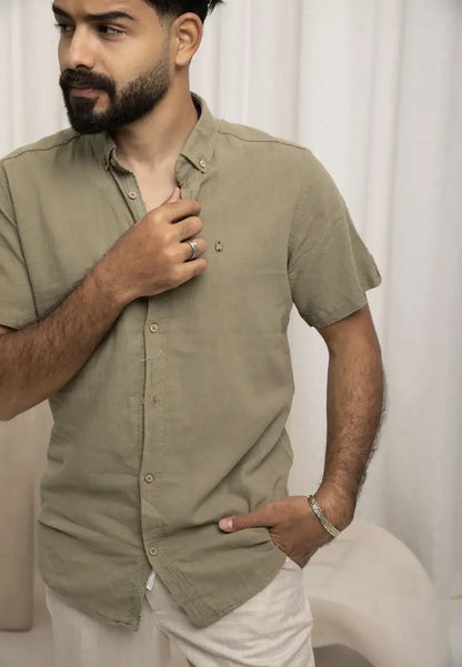 Casual Elegance White Linen Shirt