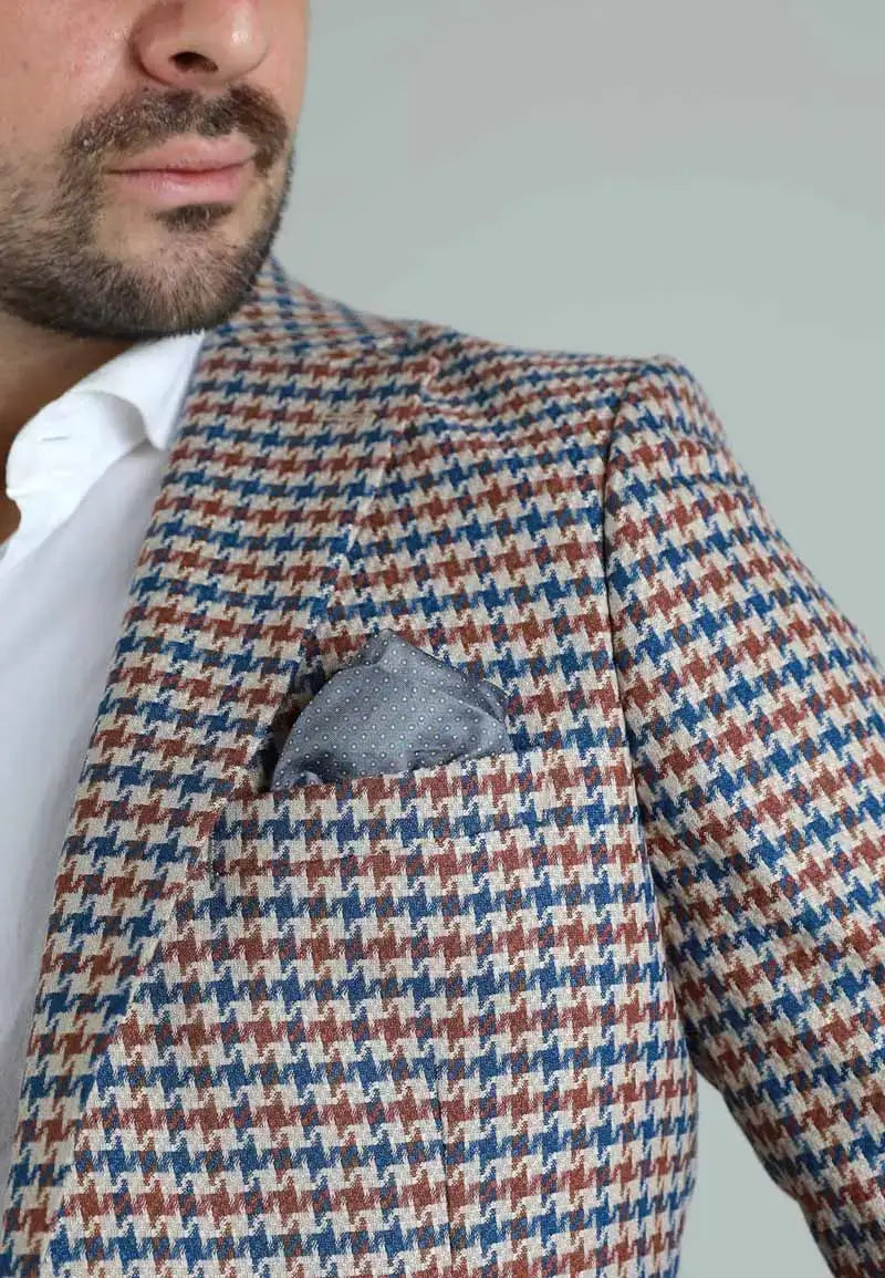 Timeless Houndstooth Elegance Blazer