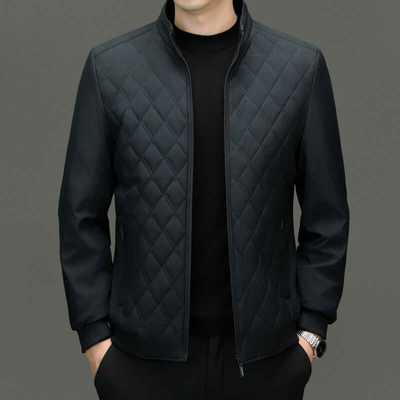 Thick Warm Middle-aged Cardigan Men's Cotton-padded Coat