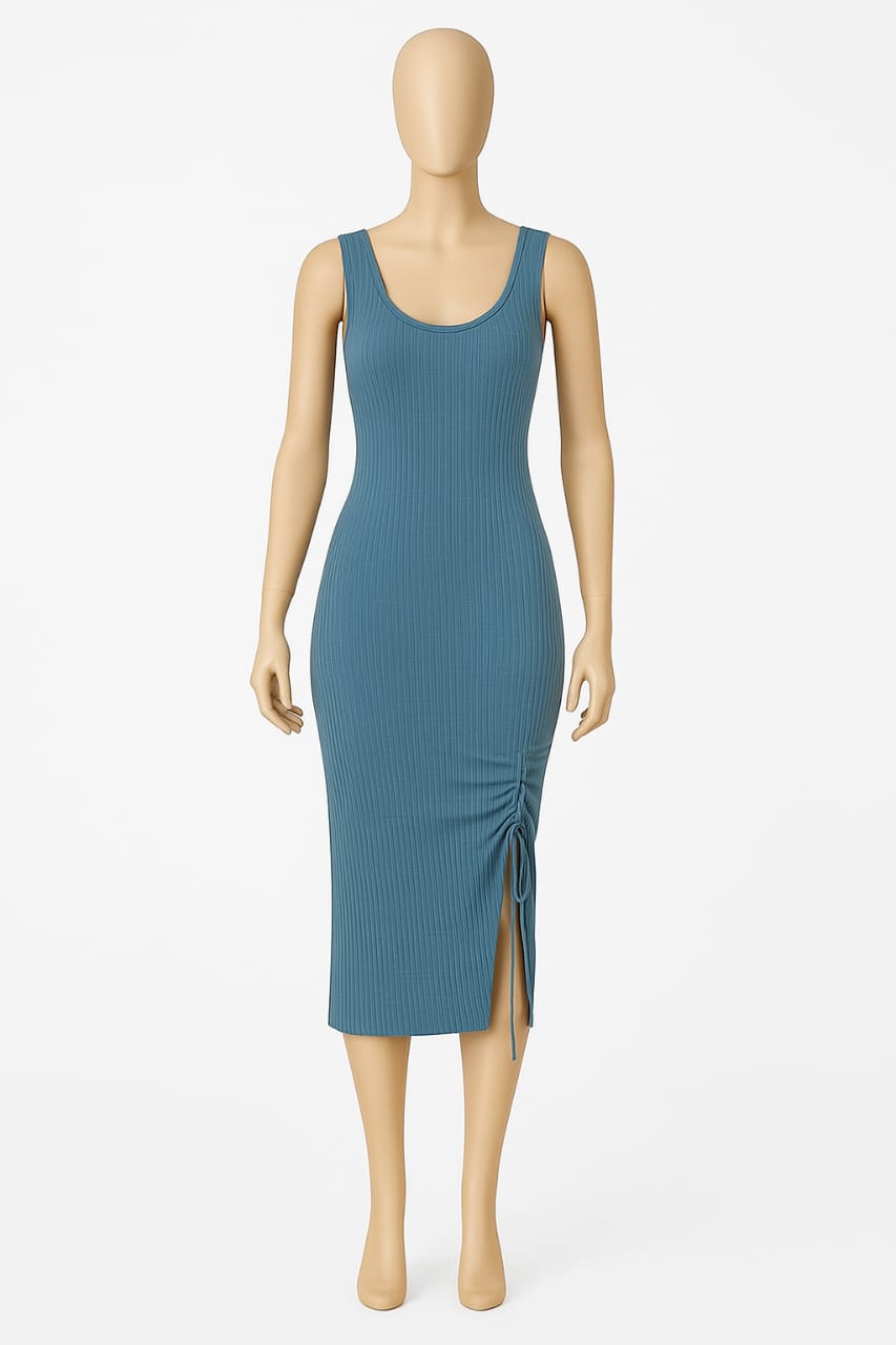 Ribbed Bodycon Midi Dress