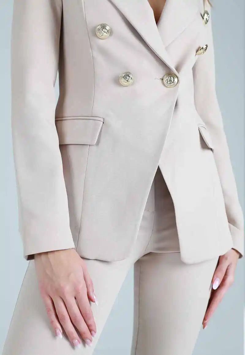 Women's blazer with gold buttons