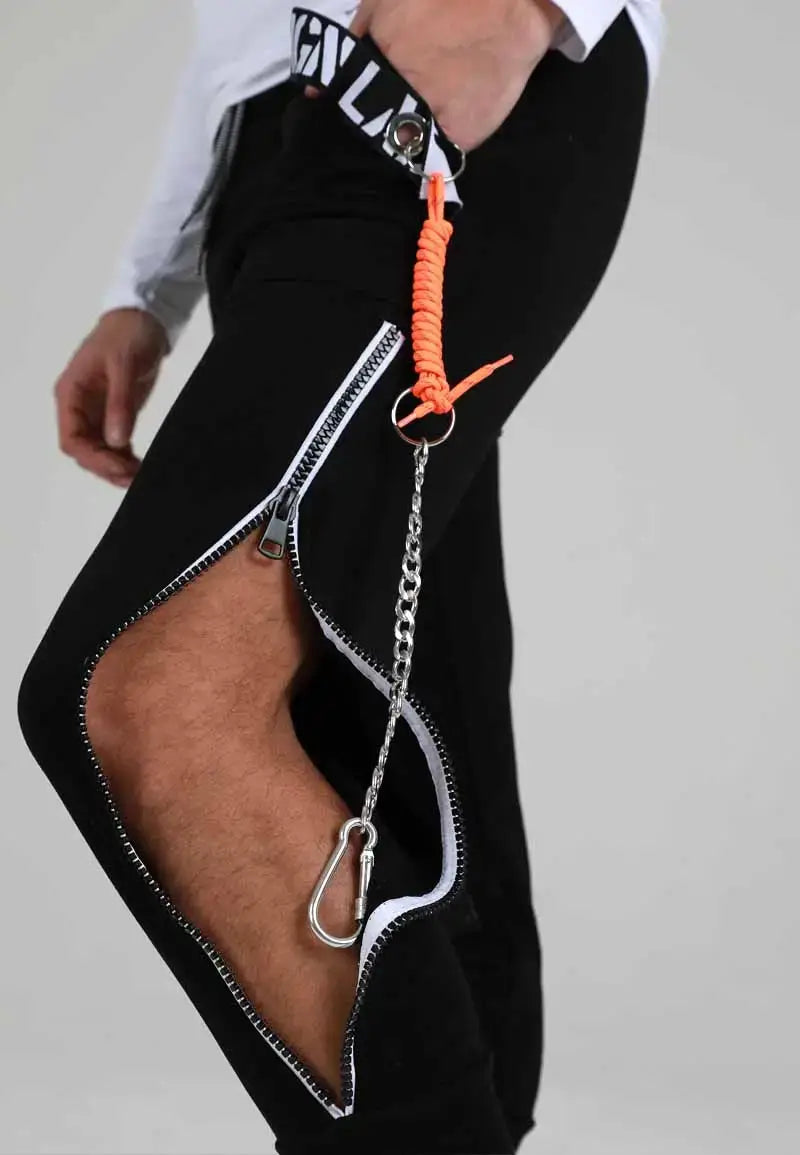 Men's Casual Pants with Side Zipper