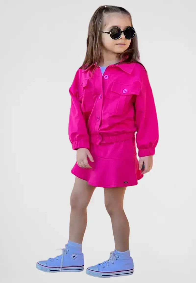 Girls shirt, skirt and blouse set
